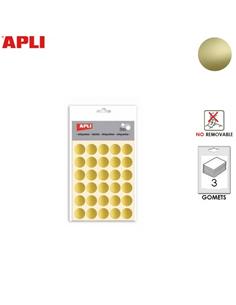 GOMETS ADHESIVO APLI CIRCULO 20mm ORO 90ud