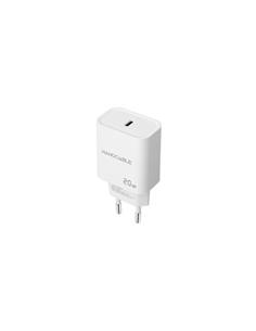 ADAPTADOR NANO CABLE CARGADOR USB-C 20W 2.22A BLANCO