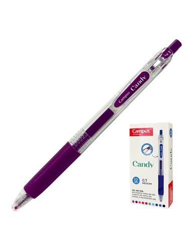 BOLIGRAFO CAMPUS CANDY GEL MEDIUM 0.7mm PURPURA (VIOLETA OSCURO)