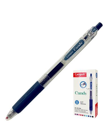 BOLIGRAFO CAMPUS CANDY GEL MEDIUM 0.7mm AZUL OSCURO