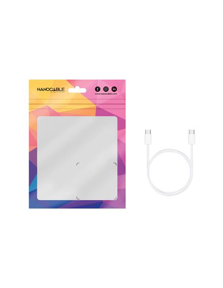 CABLE NANO CABLE USB-C A USB-C 60W 3A 1m BLANCO