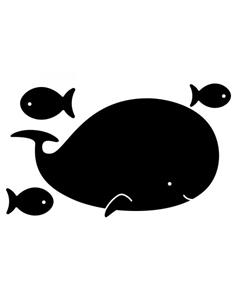 PIZARRA NEGRA APLI ADHESIVA ROLLO 60x100cm BALLENA