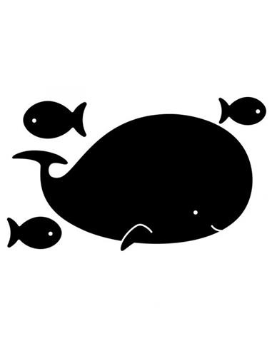 PIZARRA NEGRA APLI ADHESIVA ROLLO 60x100cm BALLENA