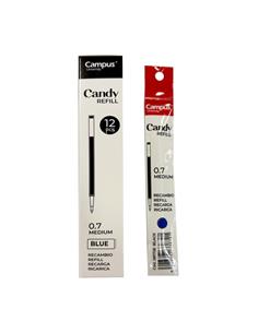 CARGA BOLIGRAFO CAMPUS CANDY GEL MEDIUM 0,7mm AZUL