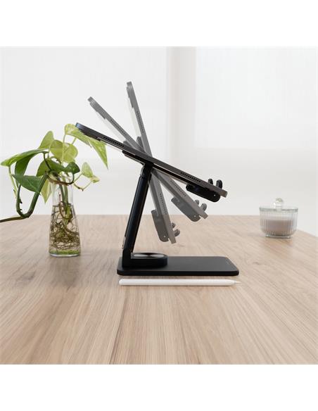 SOPORTE TABLET TOOQ HERMES HALLEY HASTA 12,9" NEGRO