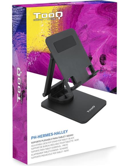 SOPORTE TABLET TOOQ HERMES HALLEY HASTA 12,9" NEGRO