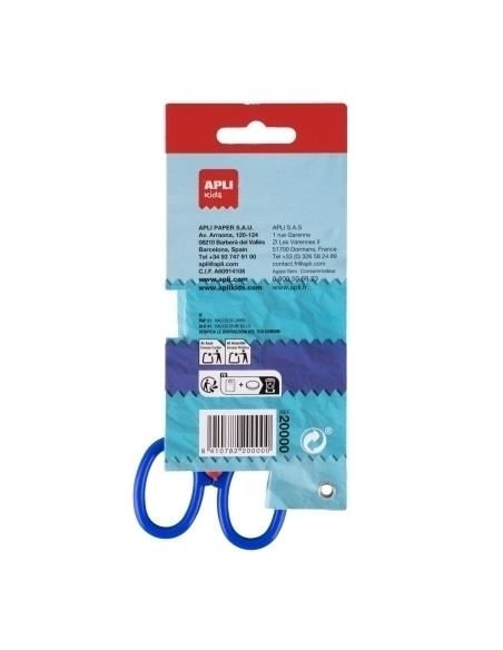 TIJERA ESCOLAR APLI PARA MOLDEAR 13,5cm ZIGZAG AZUL/ROJO