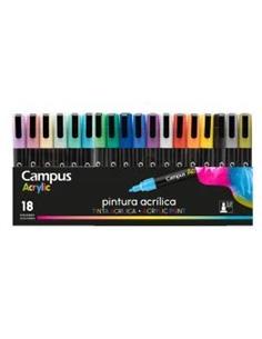 ROTULADOR CAMPUS ACRYLIC 18 COLORES BASICOS