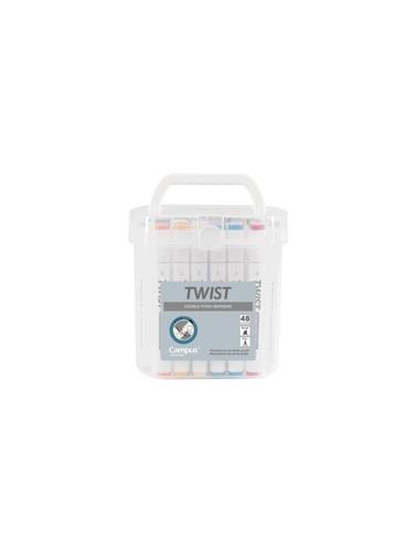 ROTULADOR CAMPUS TWIST DOBLE PUNTA 48 COLORES BASICOS