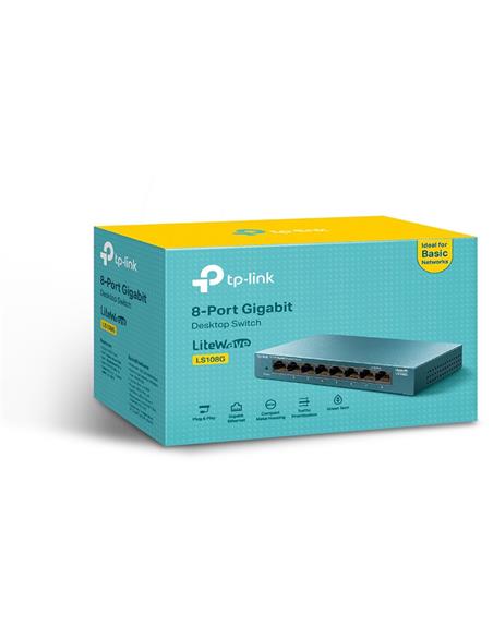 SWITCH TP-LINK 8P 10/100/1000 MBPS (TL108G)