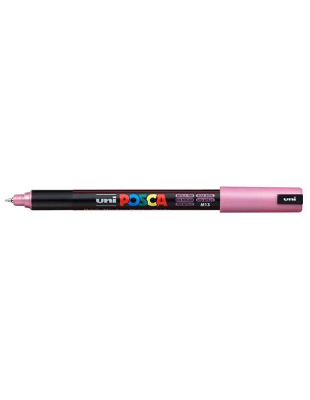 ROTULADOR UNI-POSCA 0.7mm ROSA METALICO PC-1MR