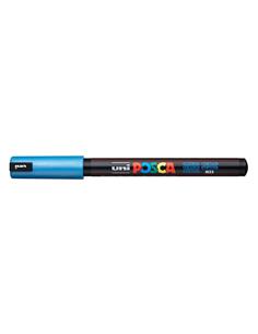 ROTULADOR UNI-POSCA 0.7mm AZUL METALICO PC-1MR