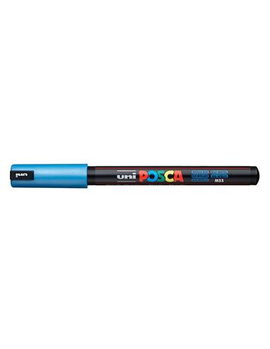 ROTULADOR UNI-POSCA 0.7mm AZUL METALICO PC-1MR