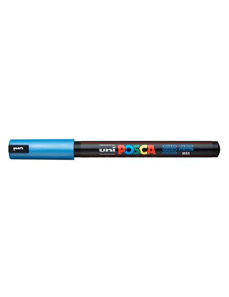 ROTULADOR UNI-POSCA 0.7mm AZUL METALICO PC-1MR