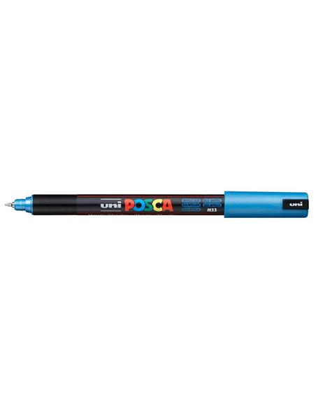 ROTULADOR UNI-POSCA 0.7mm AZUL METALICO PC-1MR