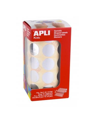 GOMETS ADHESIVO APLI CIRCULO 10,5mm BLANCO