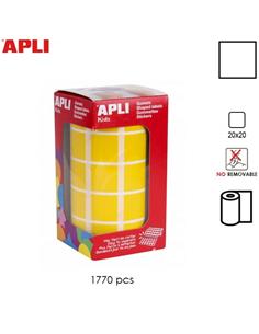 GOMETS ADHESIVO APLI CUADRADO 20x20mm BLANCO