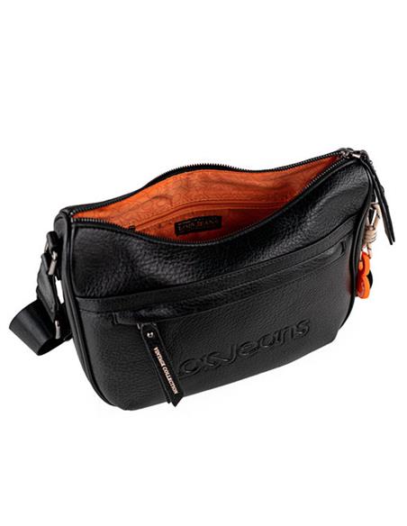 BOLSO BANDOLERA LOIS JEANS CAMDEN CURVO NEGRO