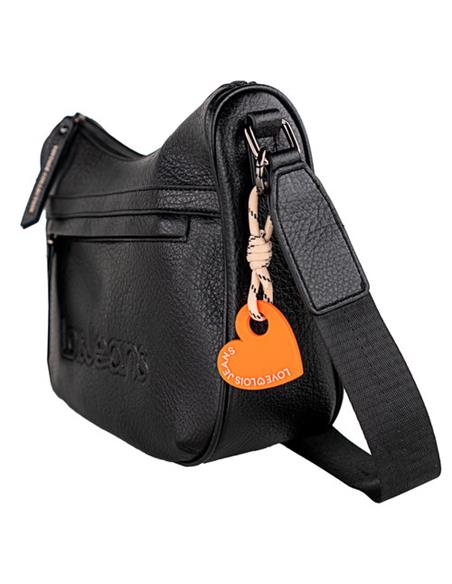 BOLSO BANDOLERA LOIS JEANS CAMDEN CURVO NEGRO