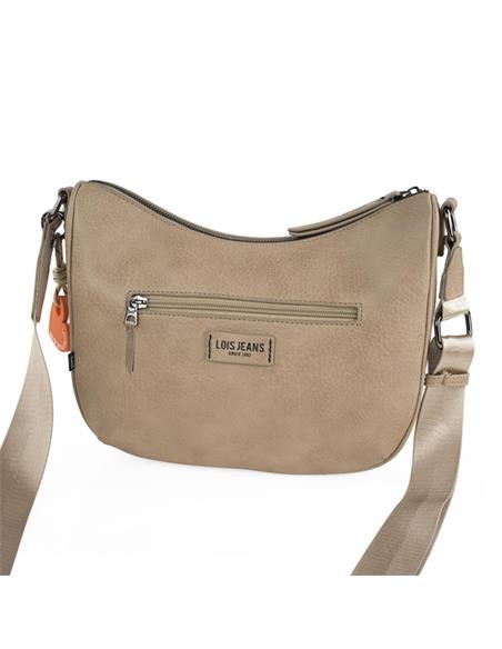 BOLSO BANDOLERA LOIS JEANS CAMDEN CURVO BEIGE