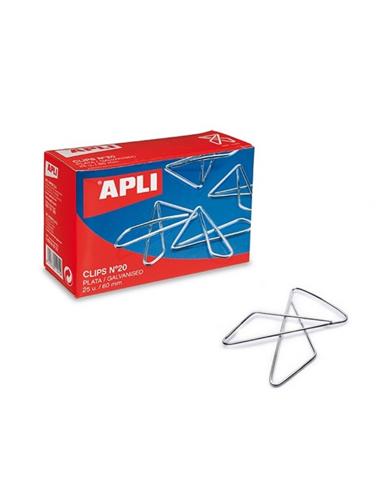 CLIPS MARIPOSA APLI Nº20 60 MM T. GRANDE 25 UDS