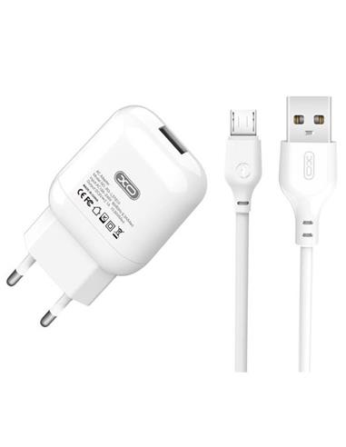 CARGADOR XO USB-C ADAPT PARED L37 + CABLE USB-A a MICRO-USB
