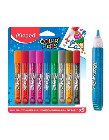 COLA PURPURINA MAPED COLORPEPS GLITTER 9 COLORES