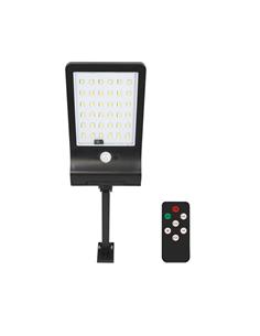 FAROL LED ELBAT 350LM SOLAR + SENSOR + MANDO NEGRO