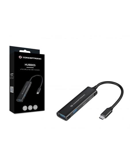 HUB CONCEPTRONIC USB-C 4 PUERTOS USB / USB-C (HUBBIES)