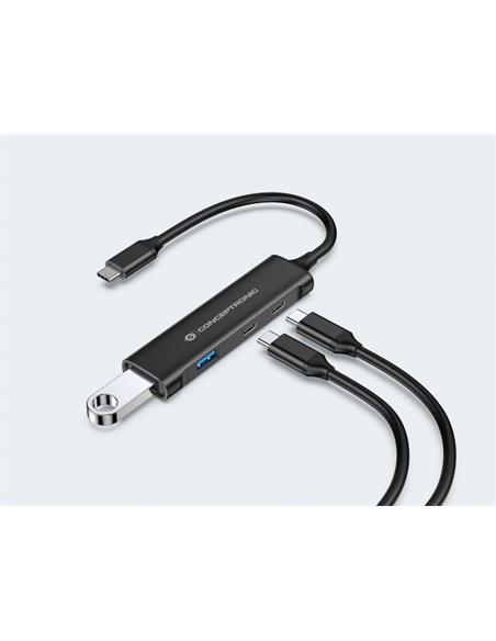 HUB CONCEPTRONIC USB-C 4 PUERTOS USB / USB-C (HUBBIES)