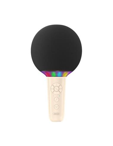 MICROFONO + ALTAVOZ XO KARAOKE BE50 LEDS BEIGE