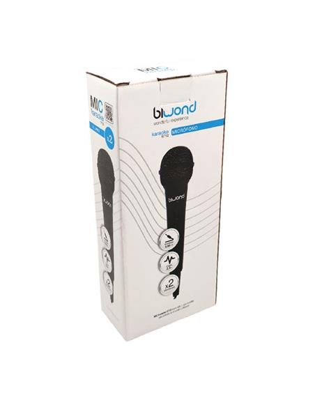MICROFONO BIWOND 54078 ST12 KARAOKE CABLE PACK 2uds