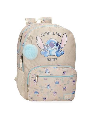 MOCHILA ADAP. 44 CM 2C STITCH CUDDLE ME HAPPY