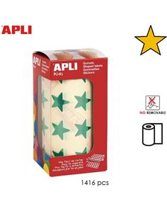 GOMETS ADHESIVO APLI ESTRELLA 19,5mm ORO