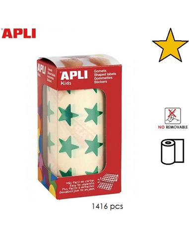 GOMETS ADHESIVO APLI ESTRELLA 19,5mm ORO