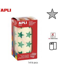 GOMETS ADHESIVO APLI ESTRELLA 19,5mm PLATA