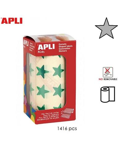 GOMETS ADHESIVO APLI ESTRELLA 19,5mm PLATA