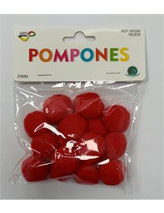 POMPONES ARTEMOL 25mm 16uds ROJO