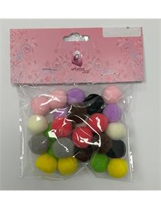 POMPONES ARTEMOL 20mm SURTIDOS 35uds