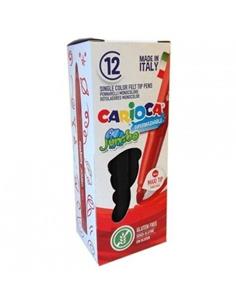 ROTULADOR CARIOCA JUMBO BOTE 12ud NEGRO