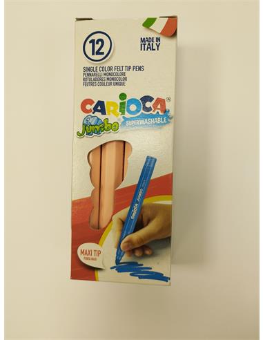 ROTULADOR CARIOCA JUMBO BOTE 12ud SALMON