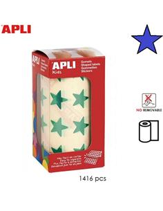 GOMETS ADHESIVO APLI ESTRELLA 19,5mm AZUL METALICO