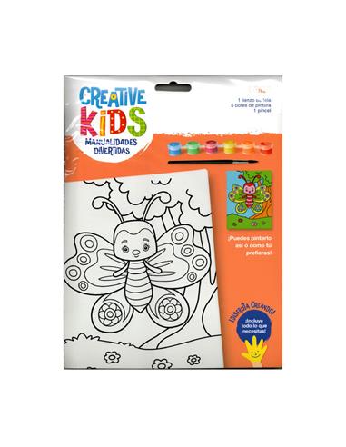 SET DE MANUALIDADES CREATIVE KIDS - LIENZO Y PINTURAS