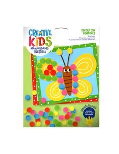 SET DE MANUALIDADES CREATIVE KIDS - DECORAR CON POMPONES