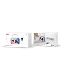 ALTAVOZ XO F54 BLUETOOTH EFECTOS LED + MICROFONO BLANCO 2