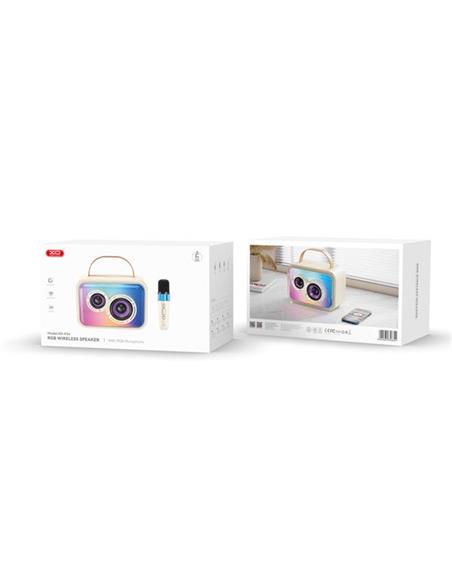 ALTAVOZ XO F54 BLUETOOTH EFECTOS LED + MICROFONO BLANCO