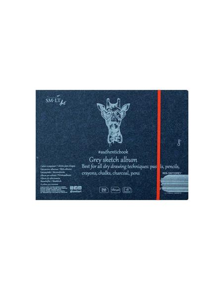 BLOC PAPEL SMLTART ALBUM SKETCH GRIS 18H A5 180g BOCETOS