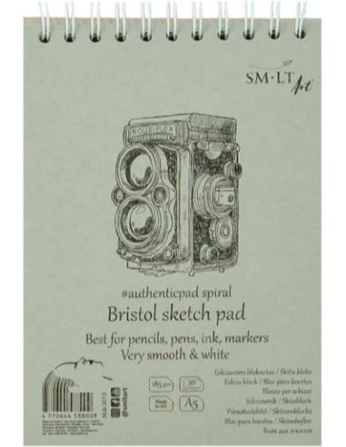BLOC PAPEL SMLTART BRISTOL SKETCH 30H A5 185g TINTAS LIQUIDAS