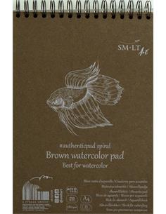BLOC PAPEL SMLTART BROWN WATERCOLOR 35H A4 280g ACUARELA