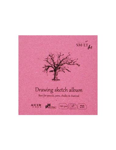 BLOC PAPEL SMLTART DRAWING SKETCH 48H 14x14cm 120g DIBUJO UNIVERSAL